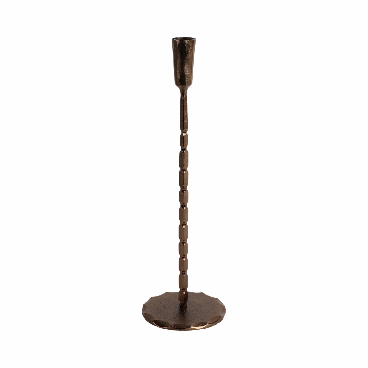 5" Forged Cast Iron Taper Holder - Matte Bronze
