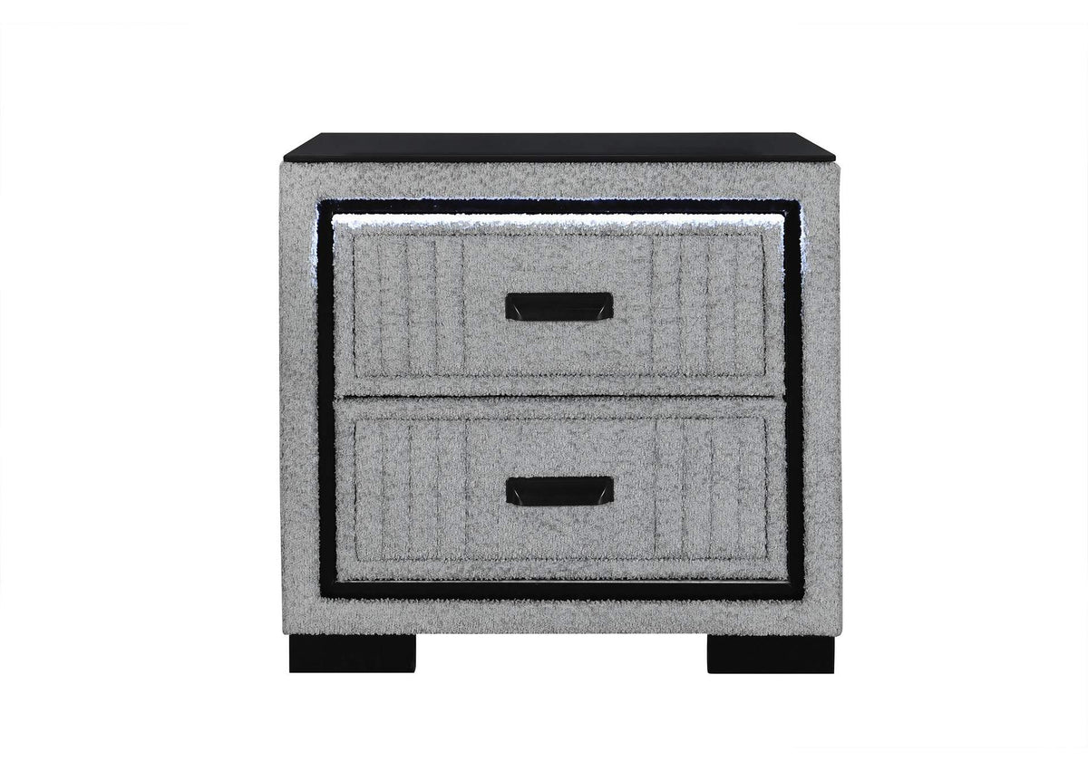 ISABELLA-GREY-NS_W_LED ISABELLA GREY NIGHTSTAND WITH LED