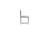 1AA466X Amalfi X - Base Chair In White Leather (Set of 2)