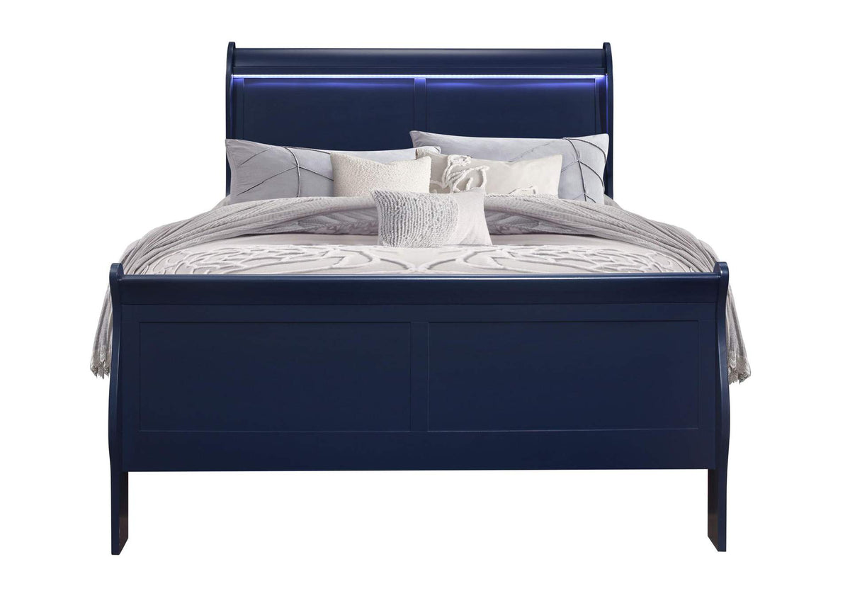 CHARLIE-BLUE-FB CHARLIE BLUE FULL BED WITH LED