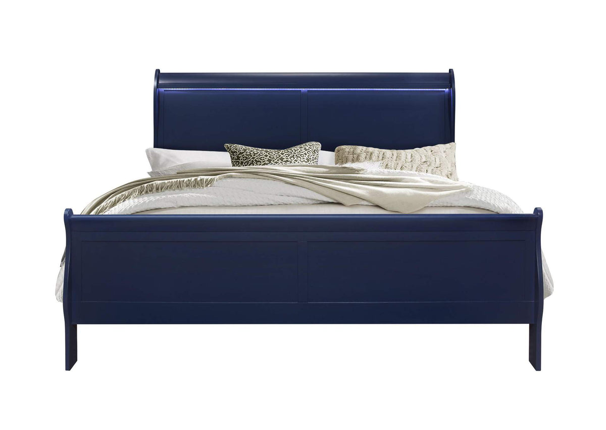 CHARLIE-BLUE-KB CHARLIE BLUE KING BED WITH LED