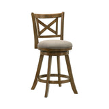 Kodi - Modern Farmhouse Swivel Wood Counter Height Kitchen Bar Stool