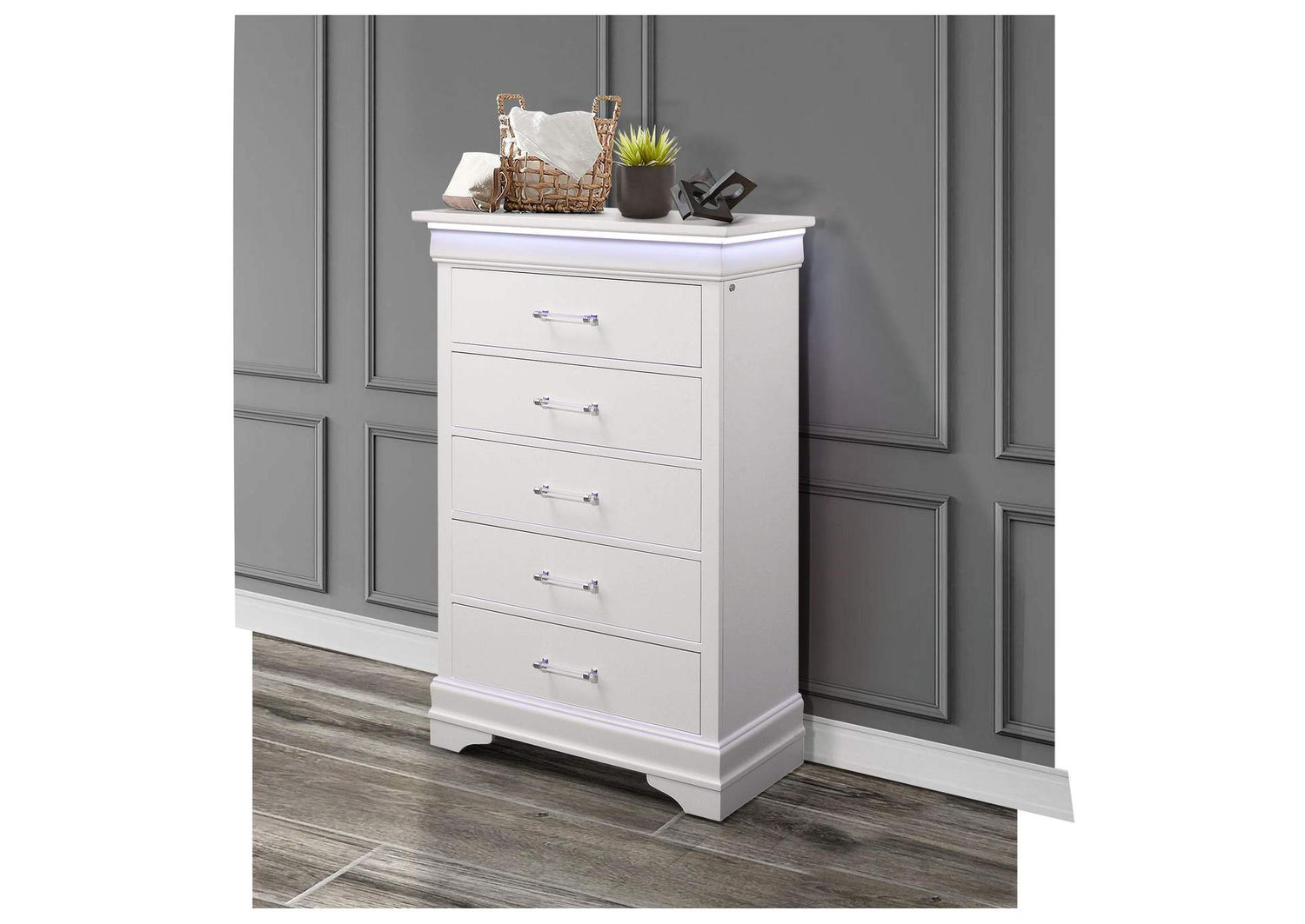 CHARLIE-WHITE-CH_W_LED CHARLIE WHITE CHEST WITH LED