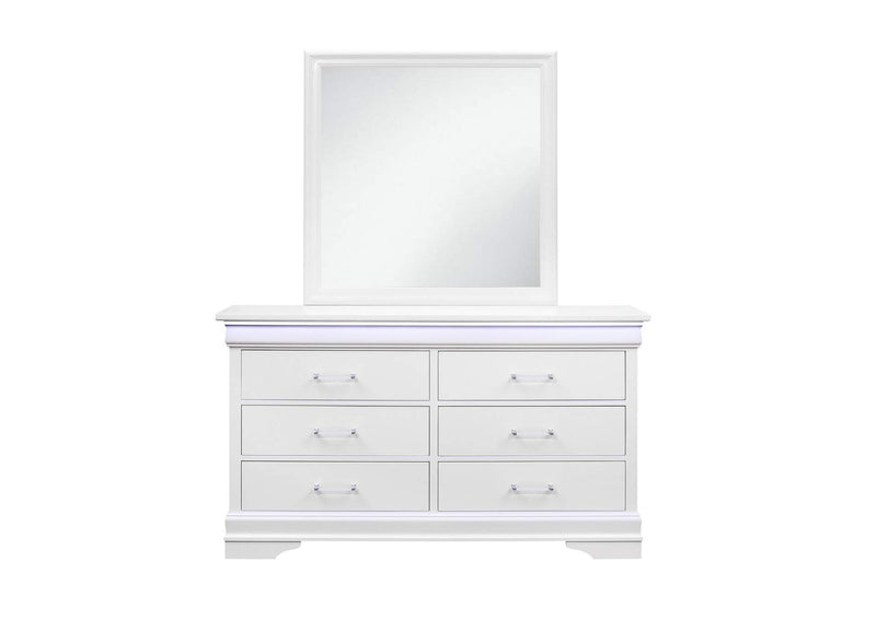 CHARLIE-WHITE-DR_W_LED CHARLIE WHITE DRESSER WITH LED