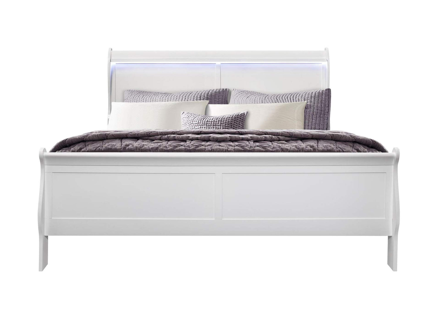 CHARLIE-WHITE-KB CHARLIE WHITE KING BED WITH LED