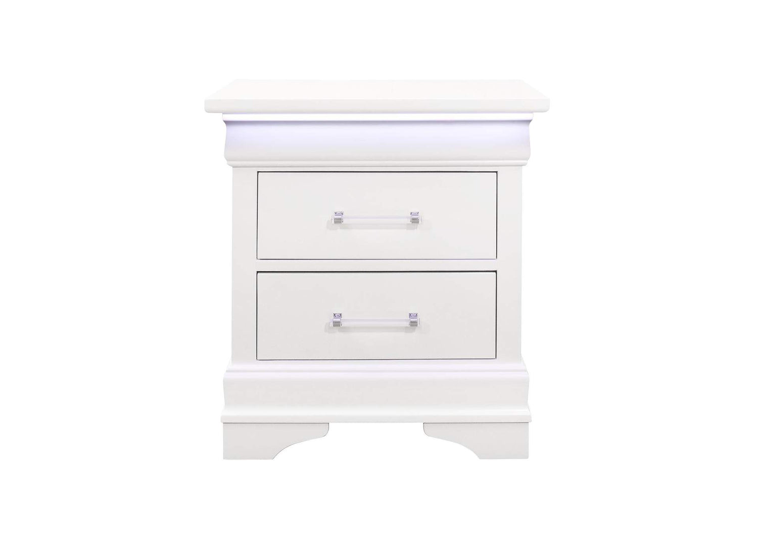 CHARLIE-WHITE-NS_W_LED CHARLIE WHITE NIGHTSTAND WITH LED
