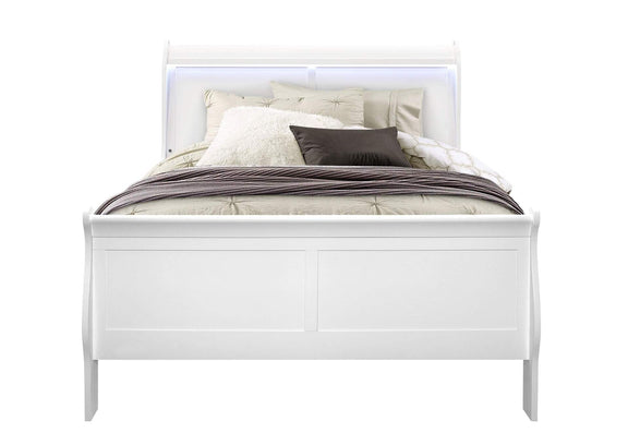 CHARLIE-WHITE-FB CHARLIE WHITE FULL BED WITH LED