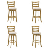 Melindra - Modern Farmhouse Swivel Wood Bar Height Kitchen Bar Stool