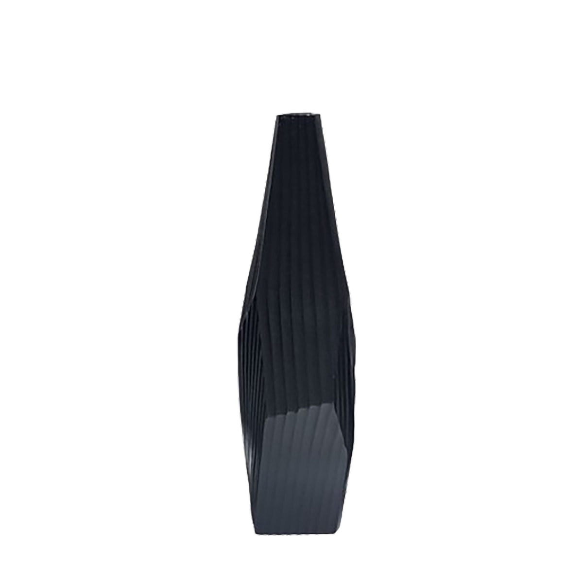 21" Balaz Asymetrical Metal Vase - Black