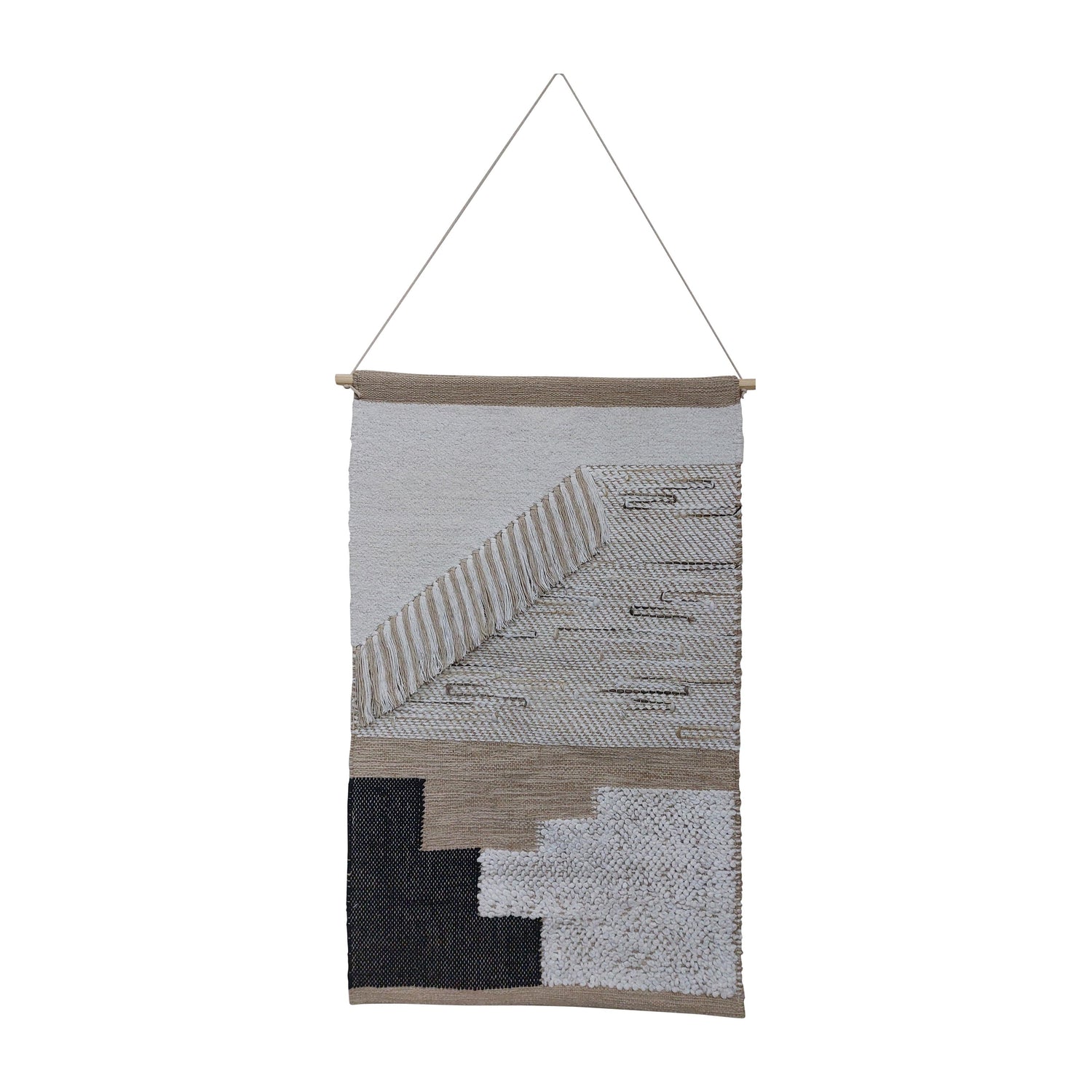 Diagonal Fringe Wall Hanging - Multi