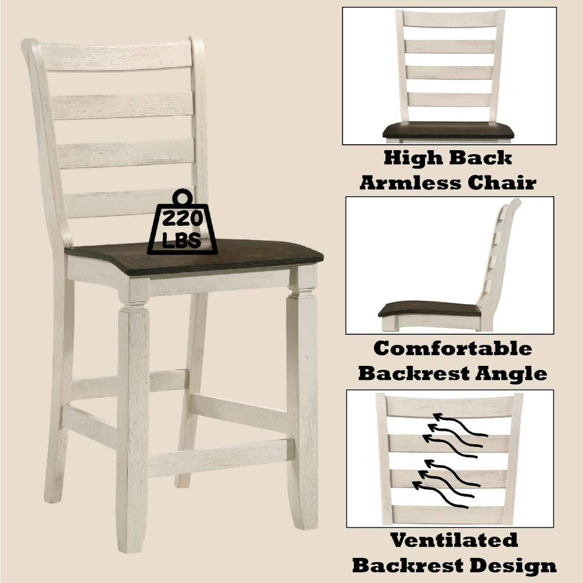 77183 Tasnim Counter Height Chair - Set of 2