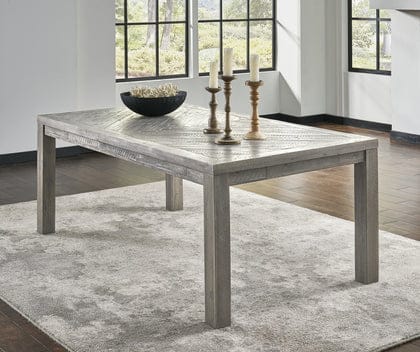 Alexandra Solid Wood Rectangular Dining Table in Rustic Latte