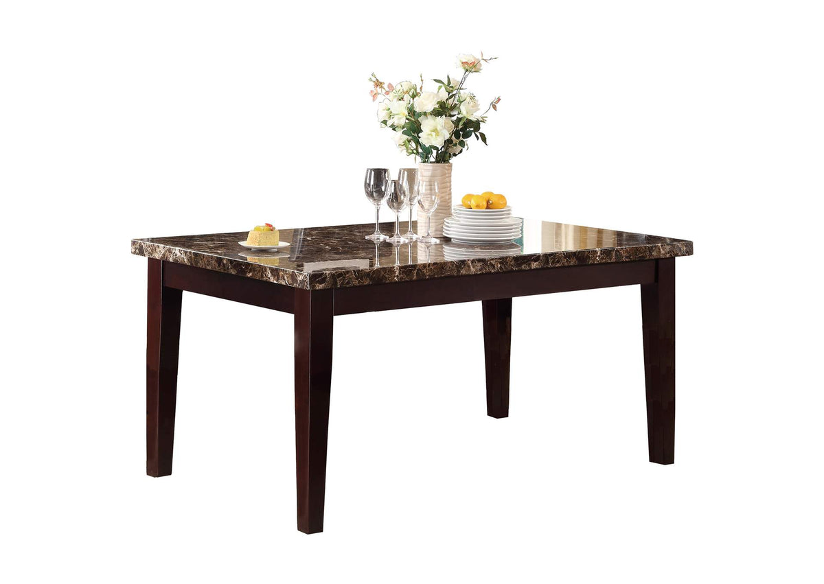 2544-64 Teague Dining Table, Faux Marble Top