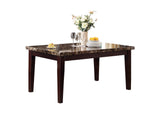 2544-64 Teague Dining Table, Faux Marble Top