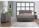 KATE-GR-KB_DR_MR_NS KATE FOIL GREY KING BED, DRESSER, MIRROR, NIGHTSTAND