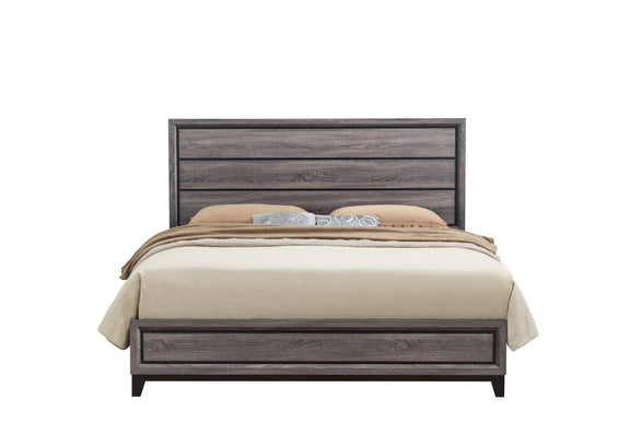 KATE-GR-QB_DR_MR_NS KATE FOIL GREY QUEEN BED, DRESSER, MIRROR, NIGHTSTAND
