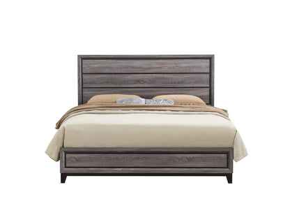KATE-GR-QB_DR_MR_CH_2NS KATE GREY QUEEN BED, DRESSER, MIRROR, CHEST AND 2 NIGHTSTANDS