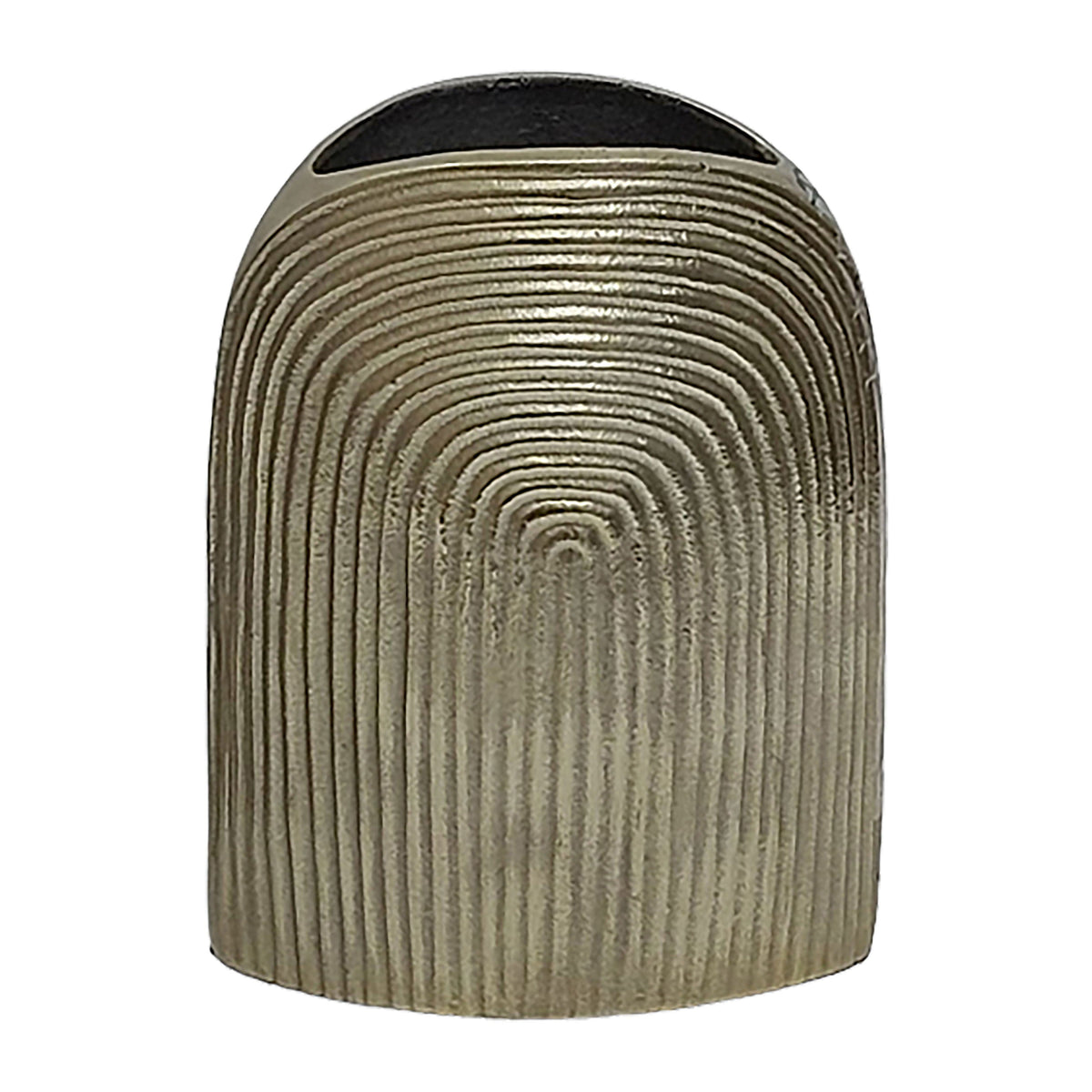 Metal 14" Arch Vase - Champagne