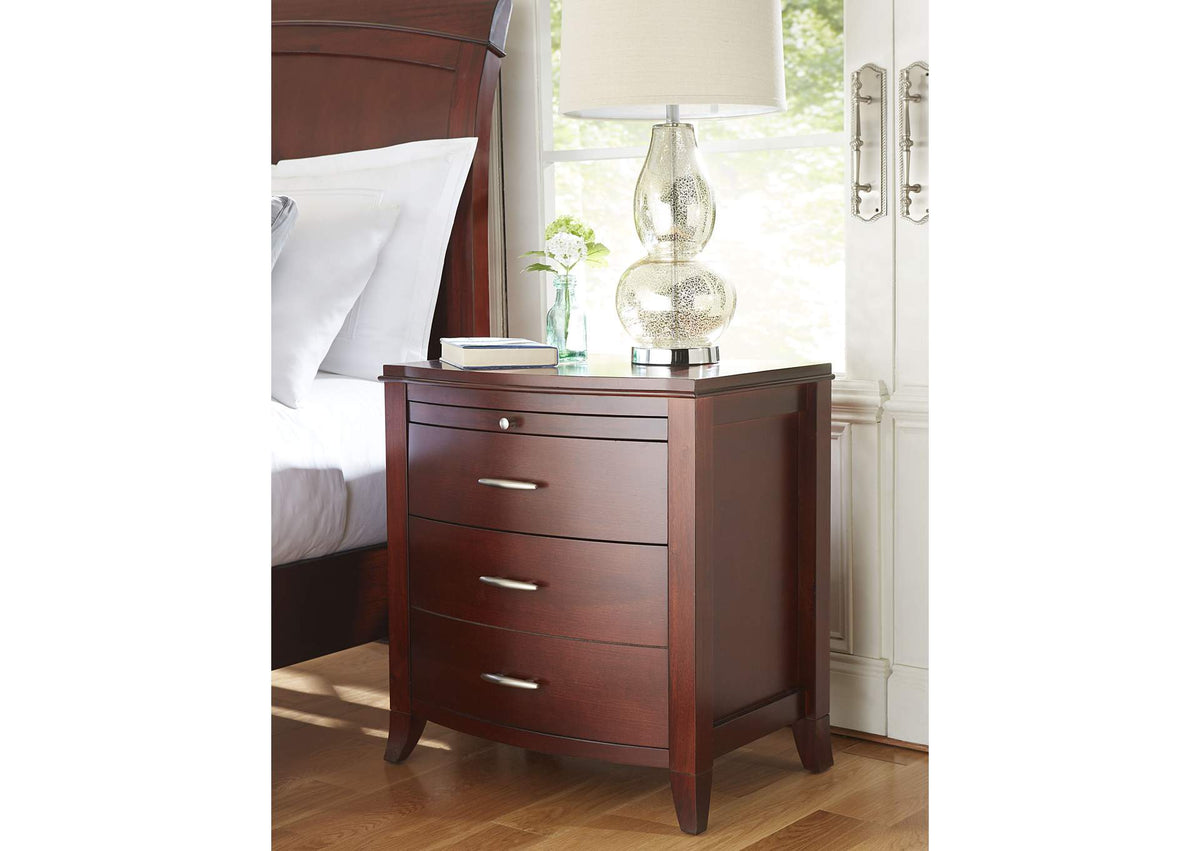 BR1581P Brighton Charging Station Nightstand In Cinnamon