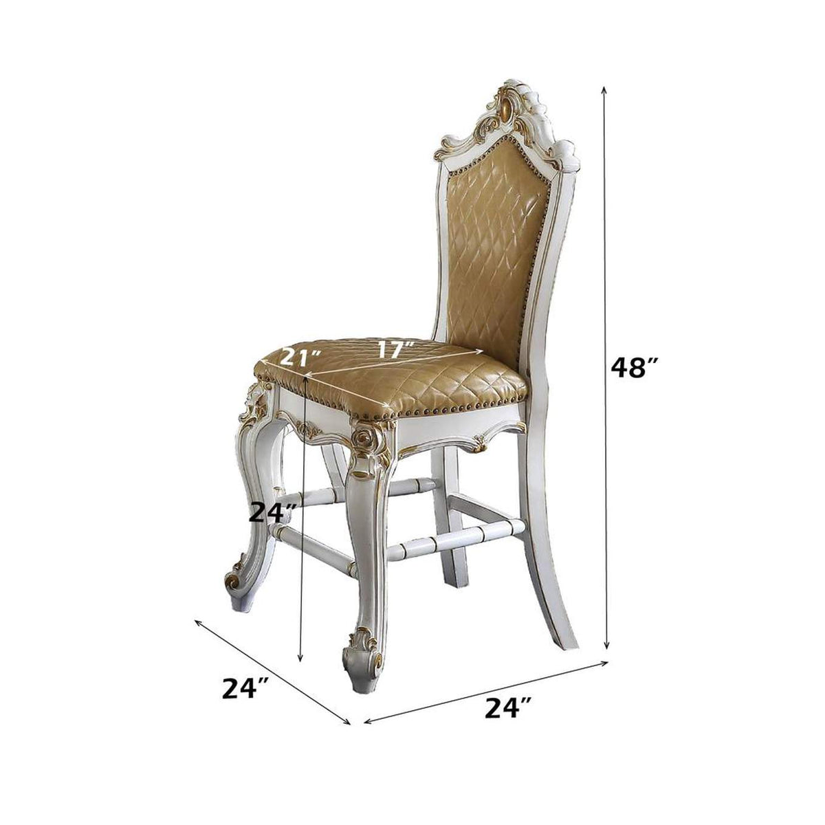 78212 Picardy Counter Height Chair - Set of 2