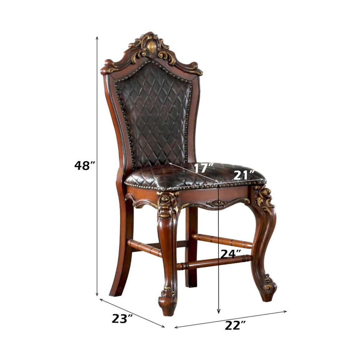 78222 Picardy Counter Height Chair - Set of 2