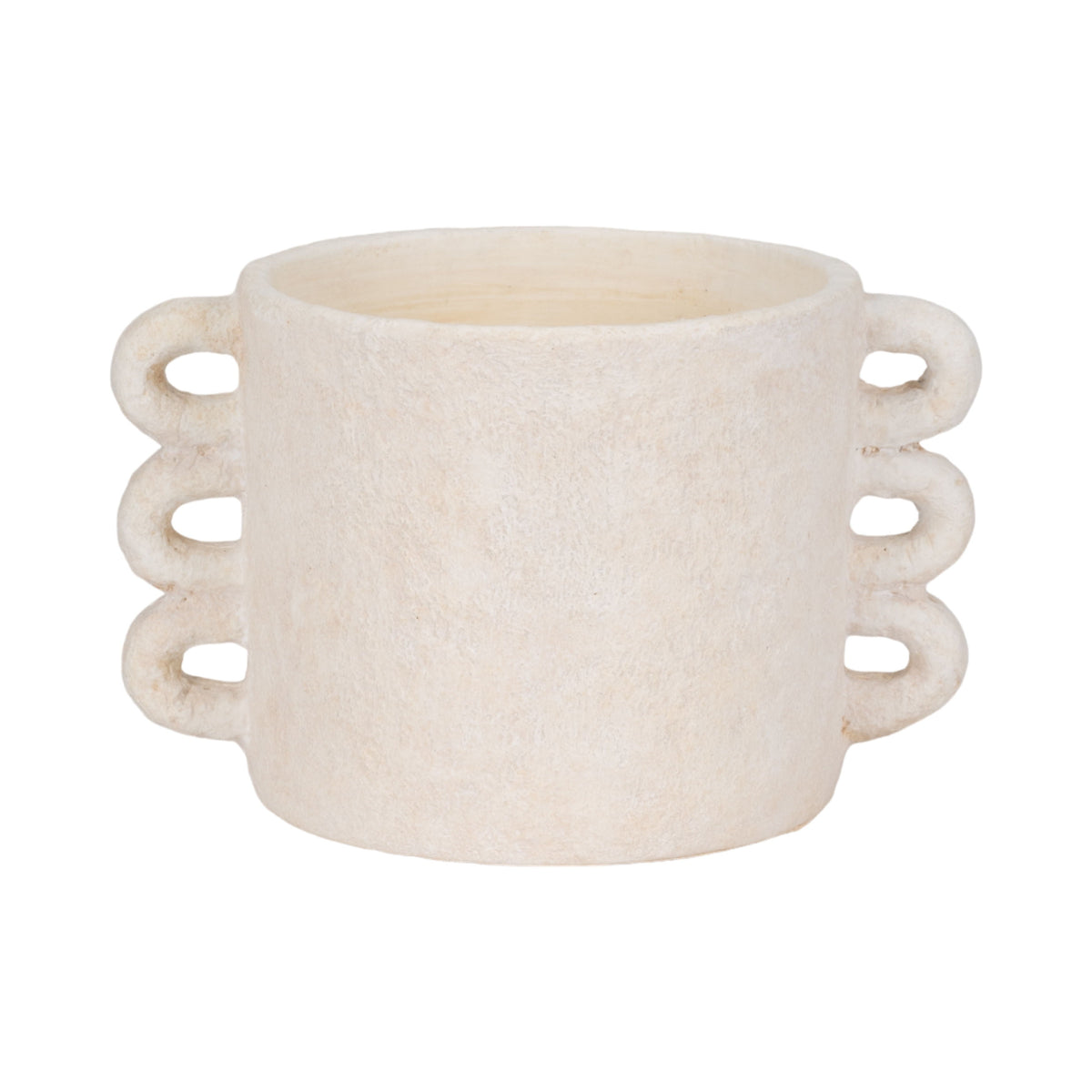 13" Arch Handle Planter - White