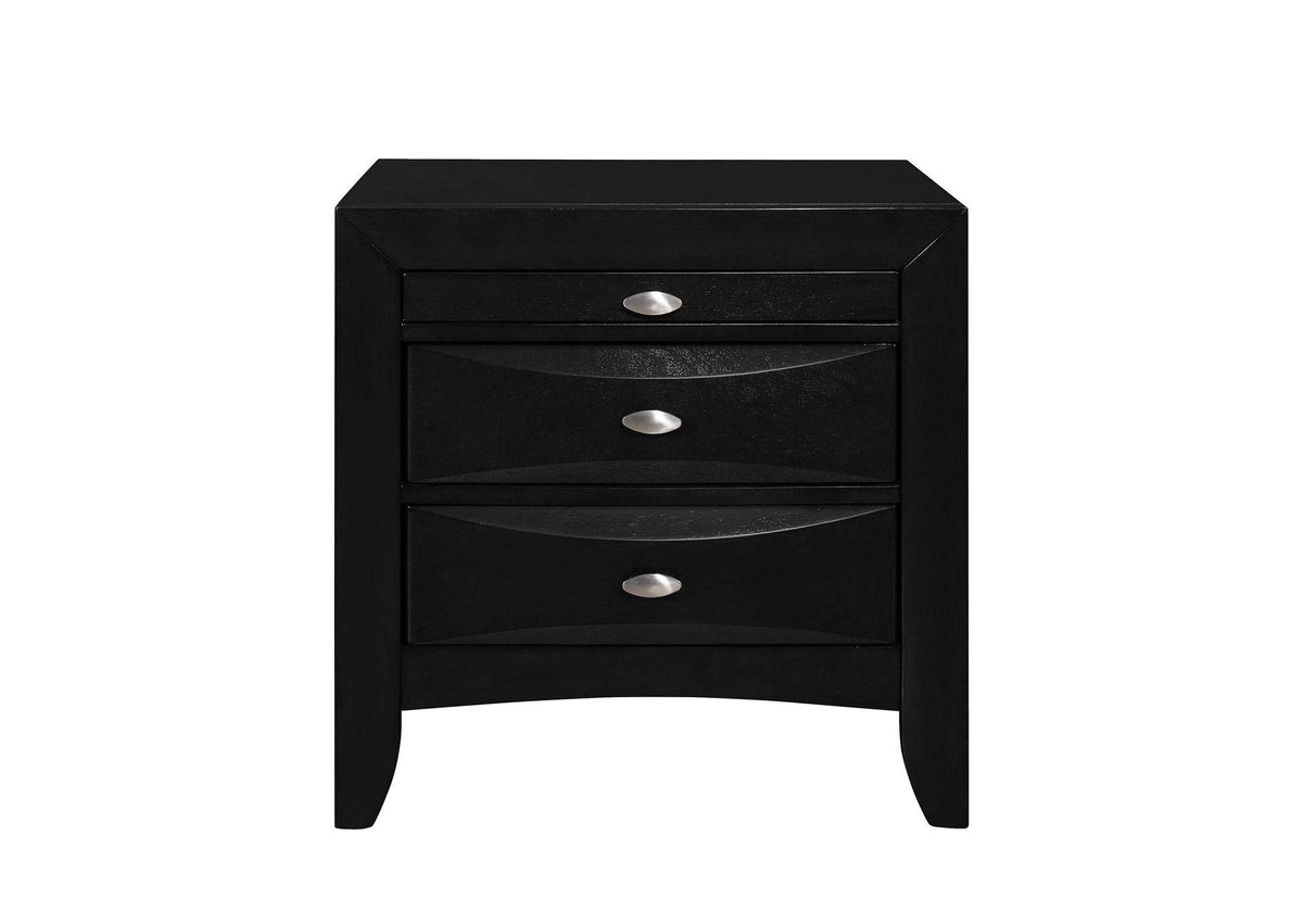 LINDAFD0011B-BL-NS_M LINDA BLACK NIGHTSTAND