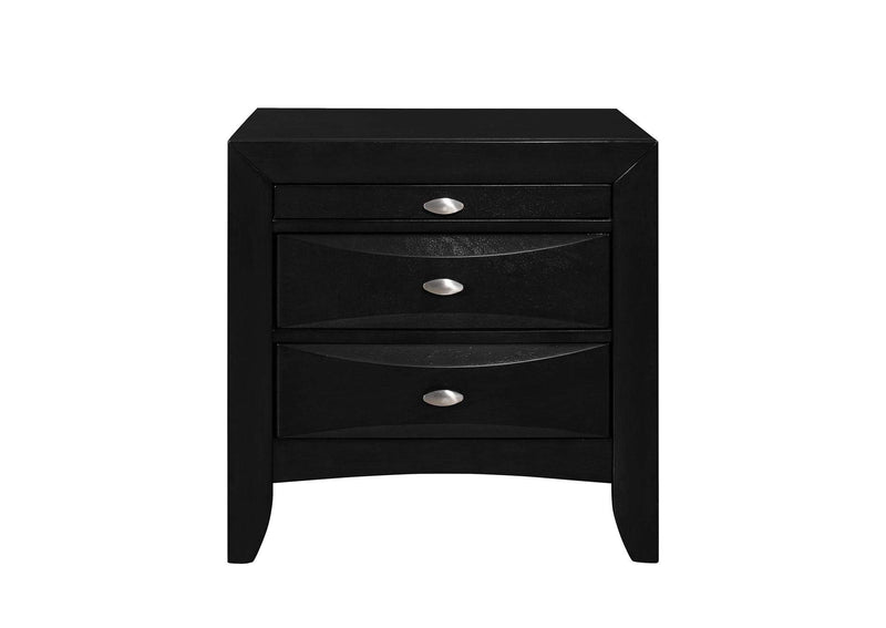 LINDAFD0011B-BL-NS_M LINDA BLACK NIGHTSTAND