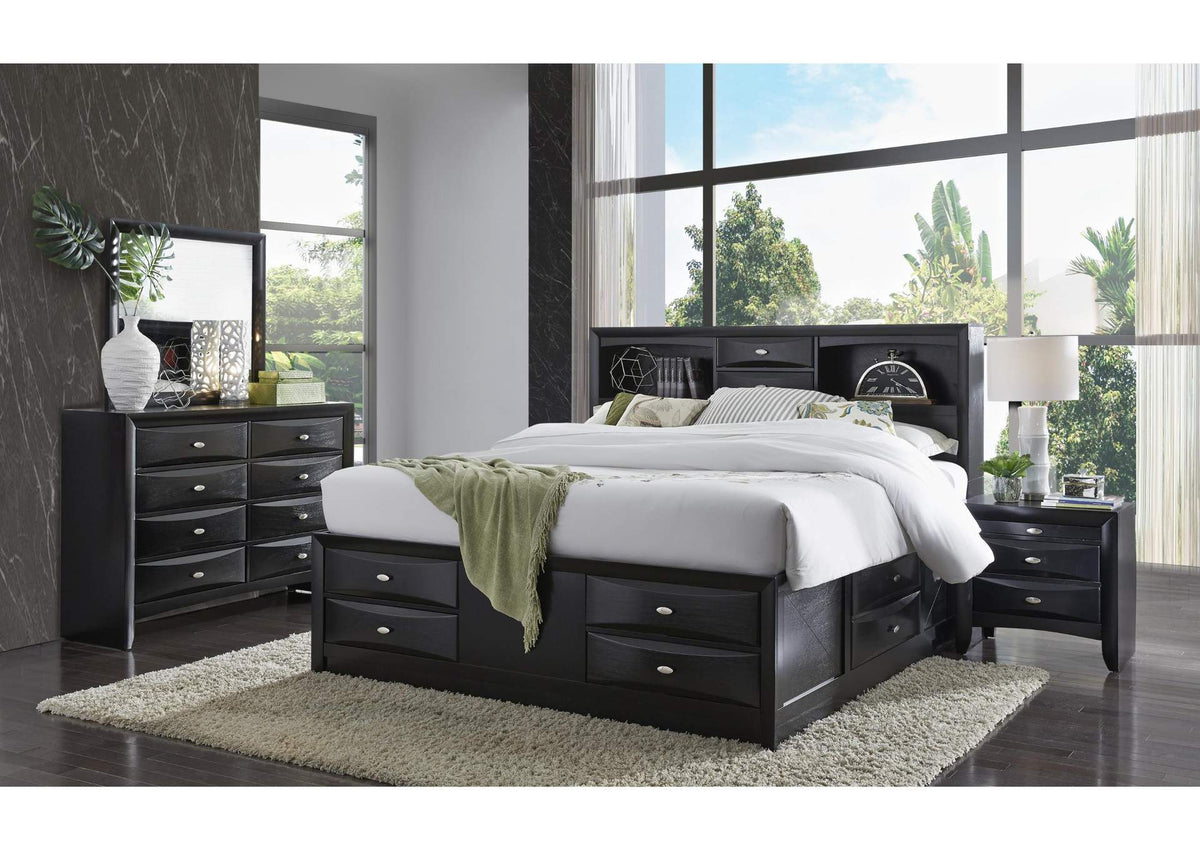 LINDA-BL-KBG_M LINDA BLACK KING BED GROUP