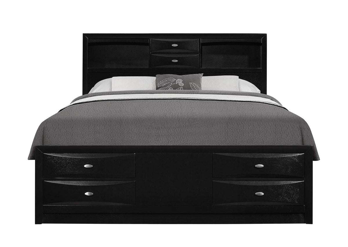 LINDA-BL-QB_M LINDA BLACK QUEEN BED