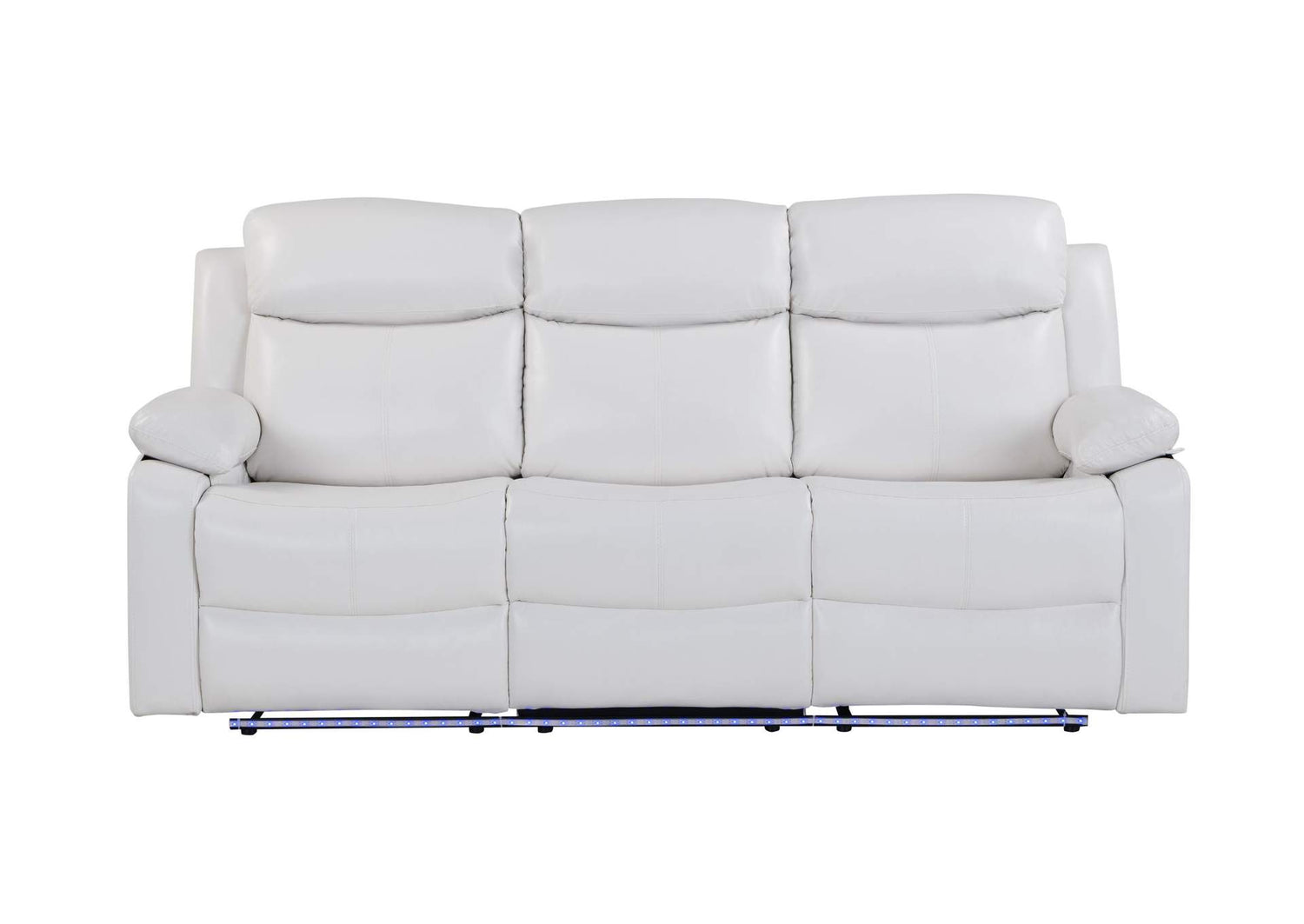 U6026-BLANCHE_WHITE-RS_W_LED U6026 BLANCHE WHITE RECLINING SOFA WITH LED