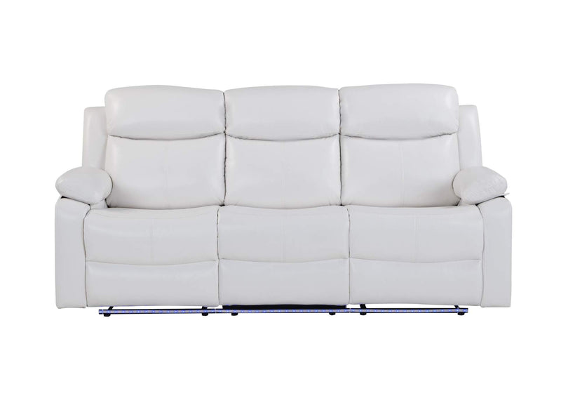 U6026-BLANCHE_WHITE-RS_W_LED U6026 BLANCHE WHITE RECLINING SOFA WITH LED