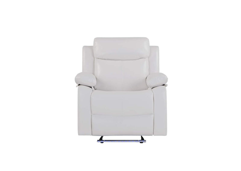 U6026-BLANCHE_WHITE-GR_W_LED U6026 BLANCHE WHITE GLIDER RECLINER WITH LED