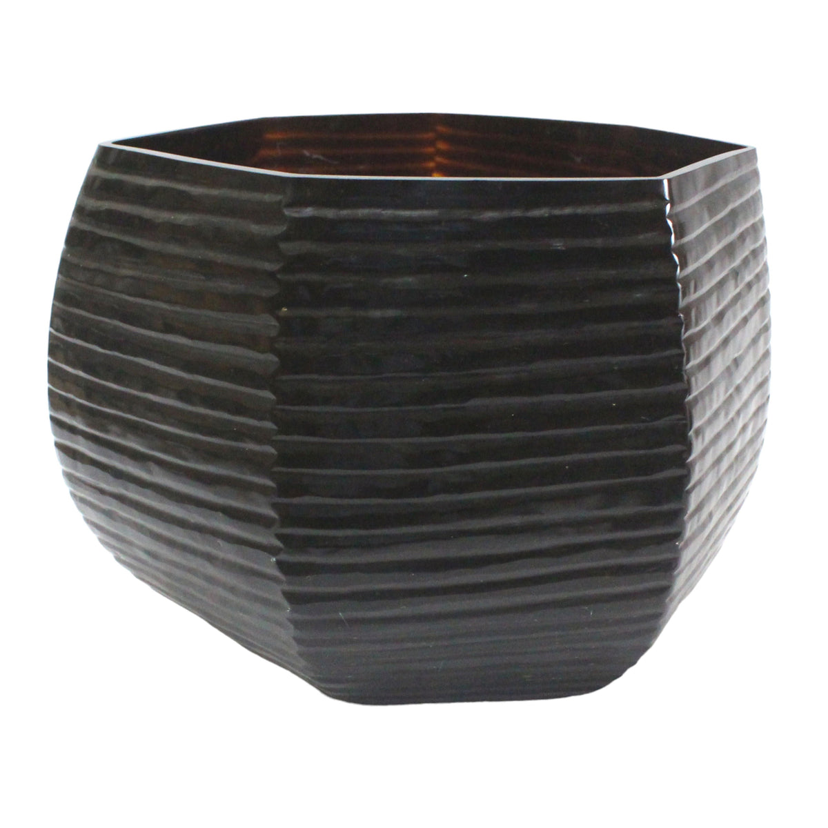 13" Dimma Large Glass Bowl - Brown
