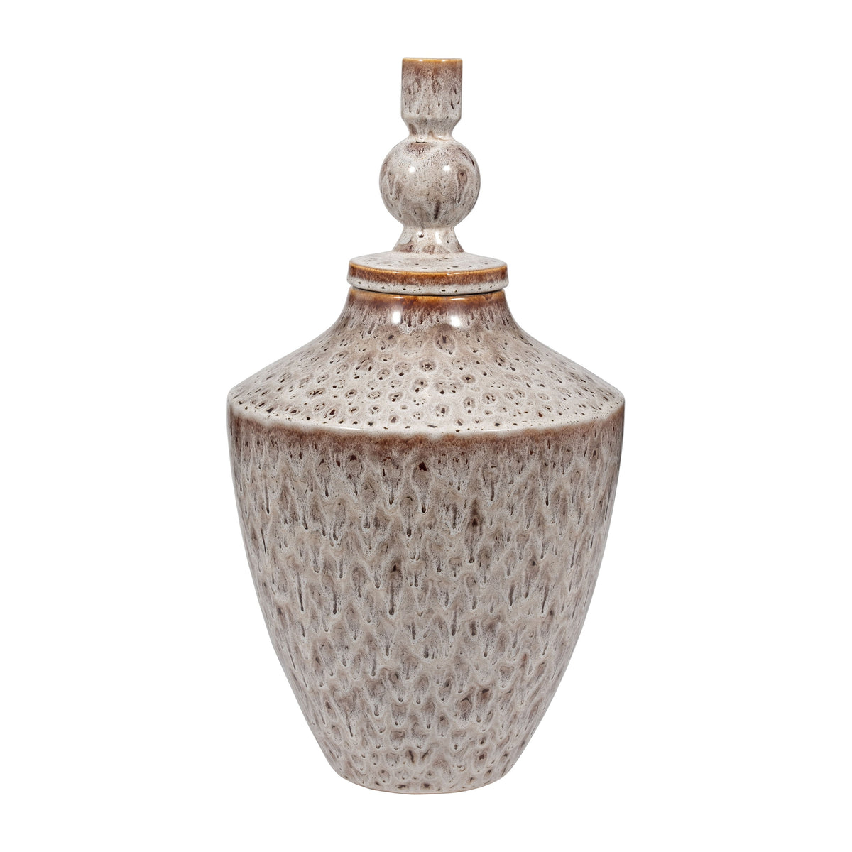 Truman Large Ceramic Lidded Jar - White