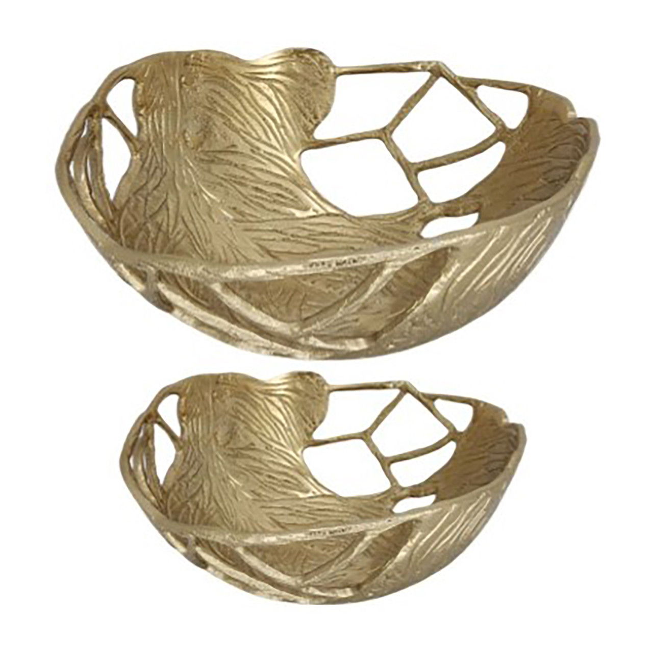 12" / 15" Marilyn Bowls Gold (Set of 2) - Gold