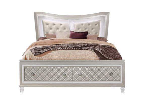 PARIS-_QB PARIS CHAMPAGNE QUEEN BED WITH LED