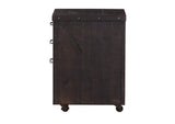 7YC917 Yosemite Solid Wood Rollling File Cabinet In Cafe
