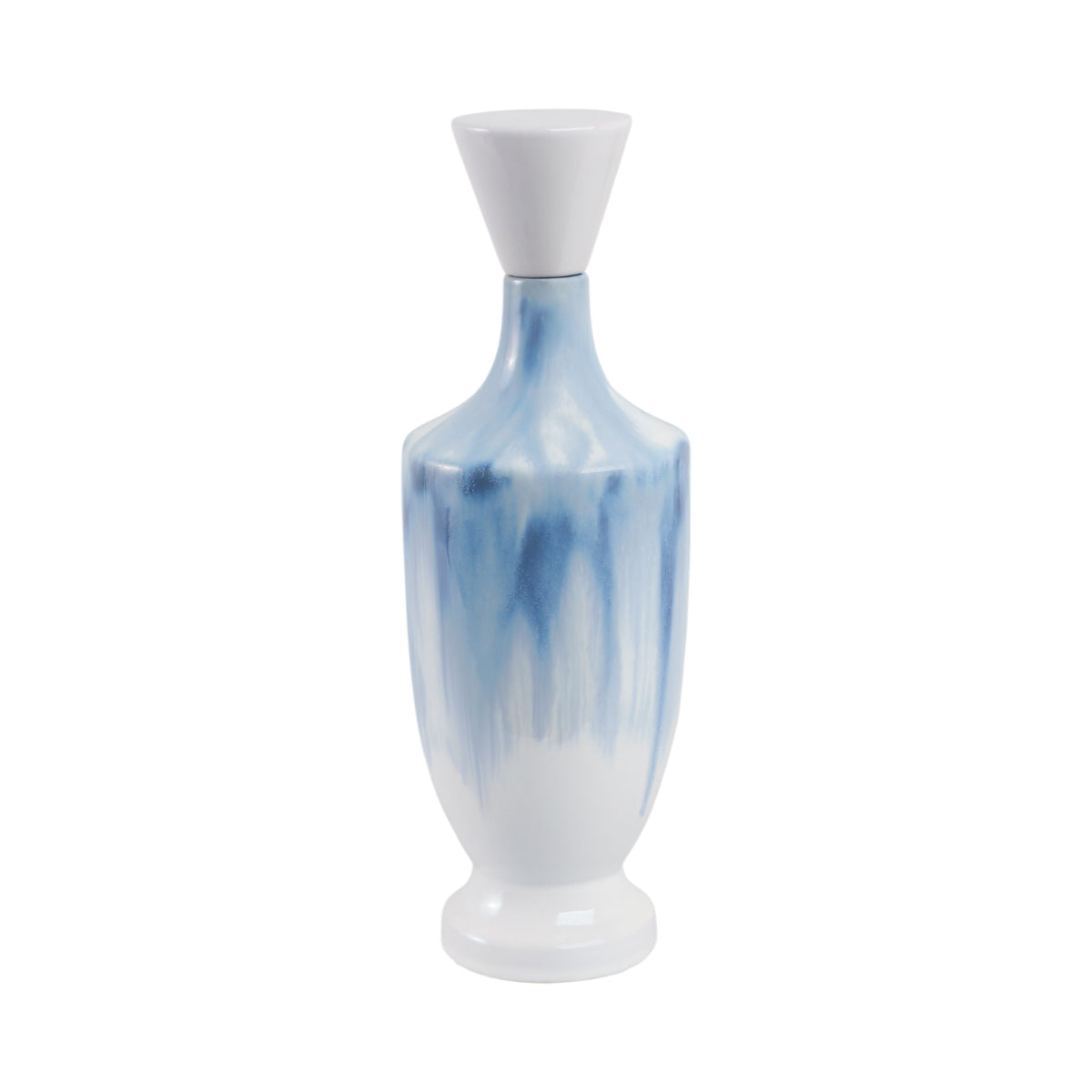 Newport Small Lidded Jar - Blue / White