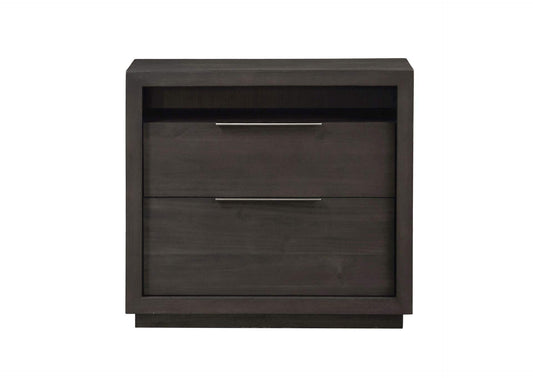 AZU581 Oxford Two Drawer Nightstand In Basalt Grey
