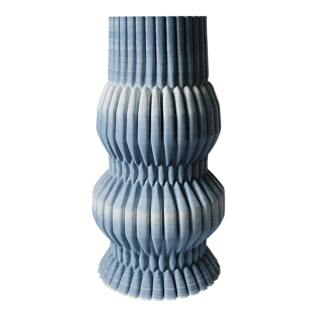 Malta Small 3D Printed Vase - Blue