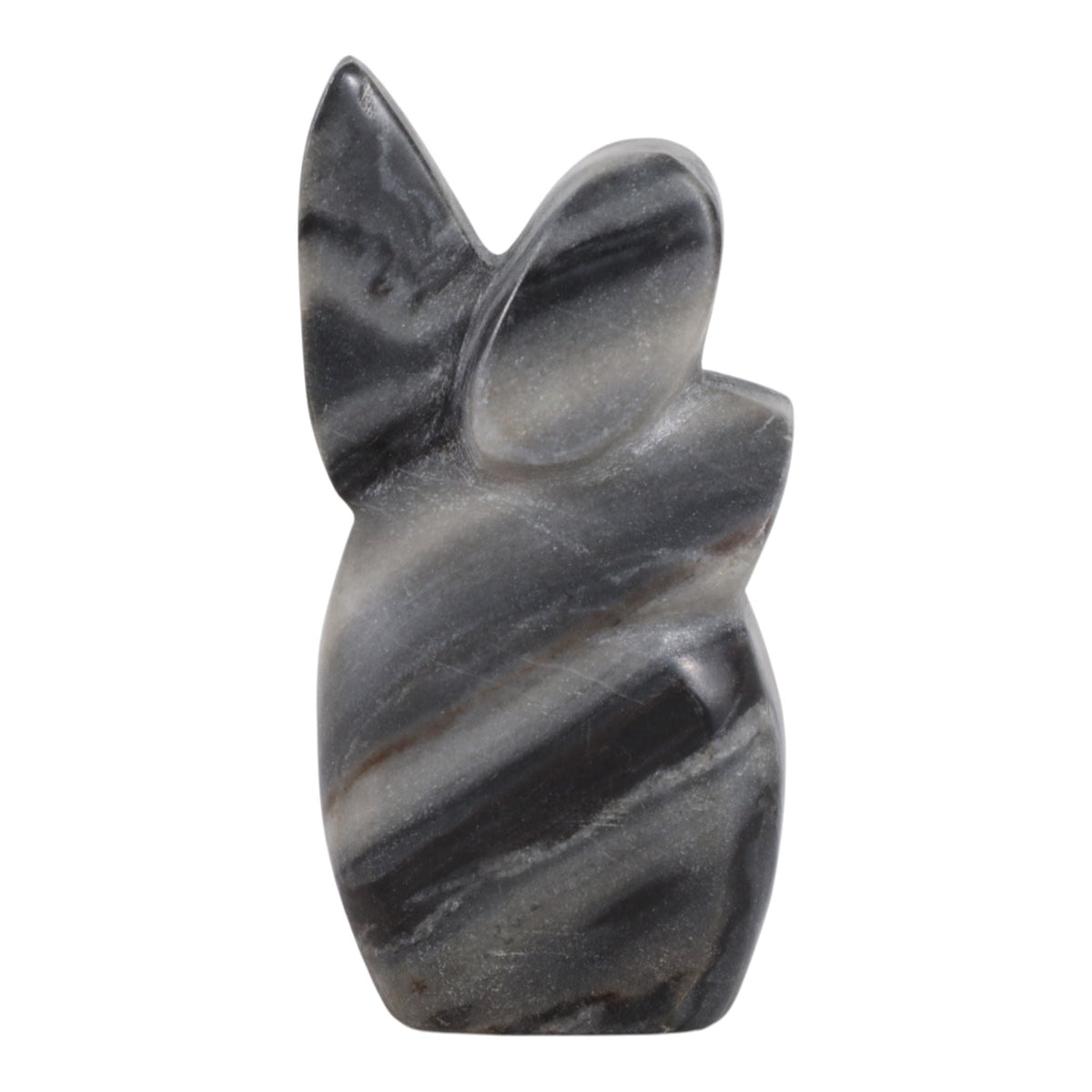 6" Rennalt Carved Marble Angel Statuary - Gray