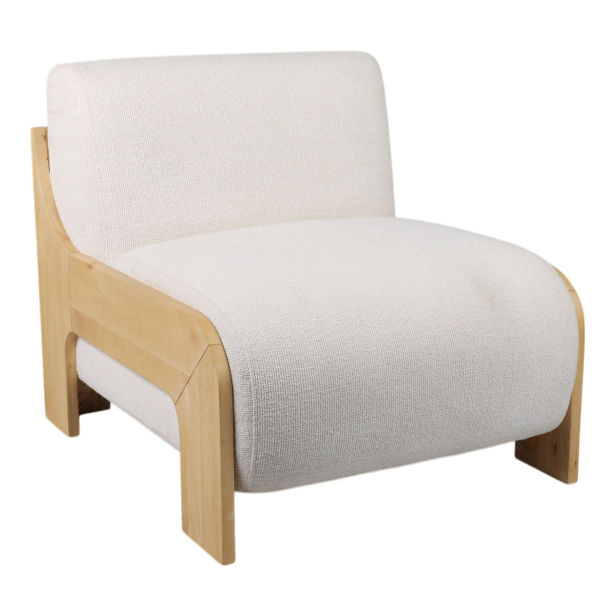 Armless Modern Accent Chair - Ivory