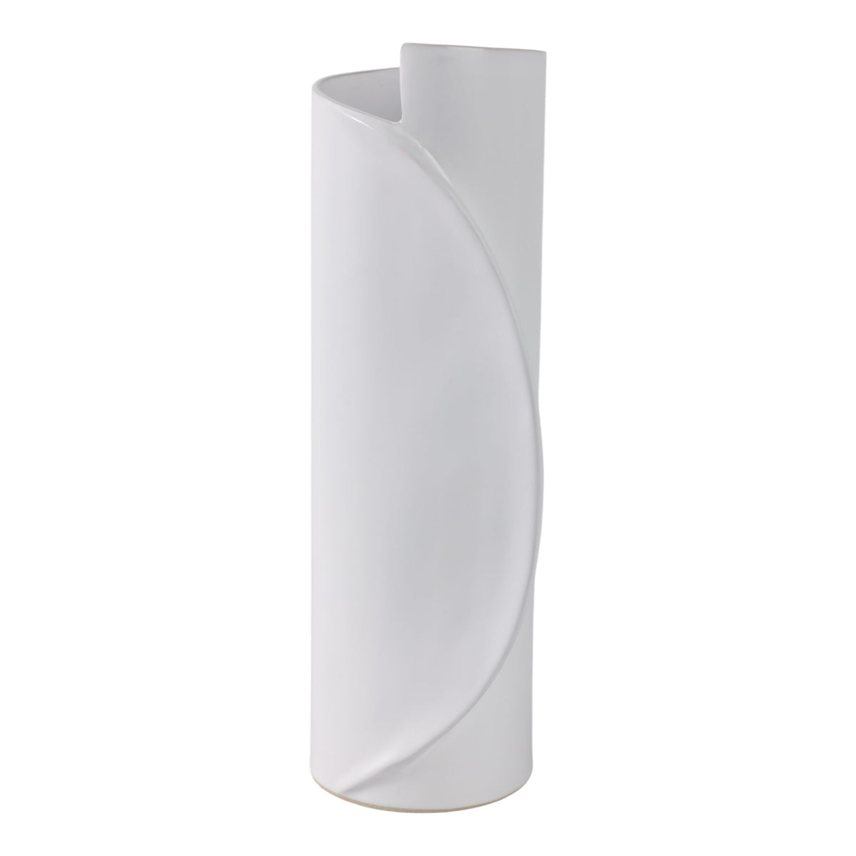18" x 7" Wrap Around Vase - White