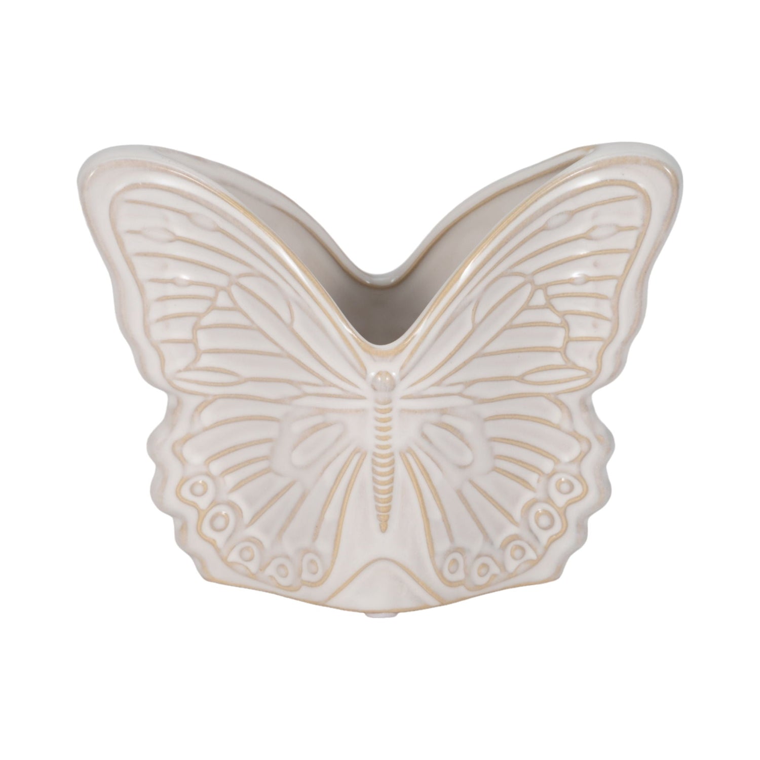 7" Butterfly Planter - Ivory