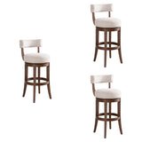 Mystic - Solid Wood Upholstered 30" Bar Height Swivel Barstool
