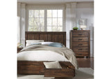 3F4184A Meadow Five Drawer Solid Wood Chest In Brick Brown (2024)
