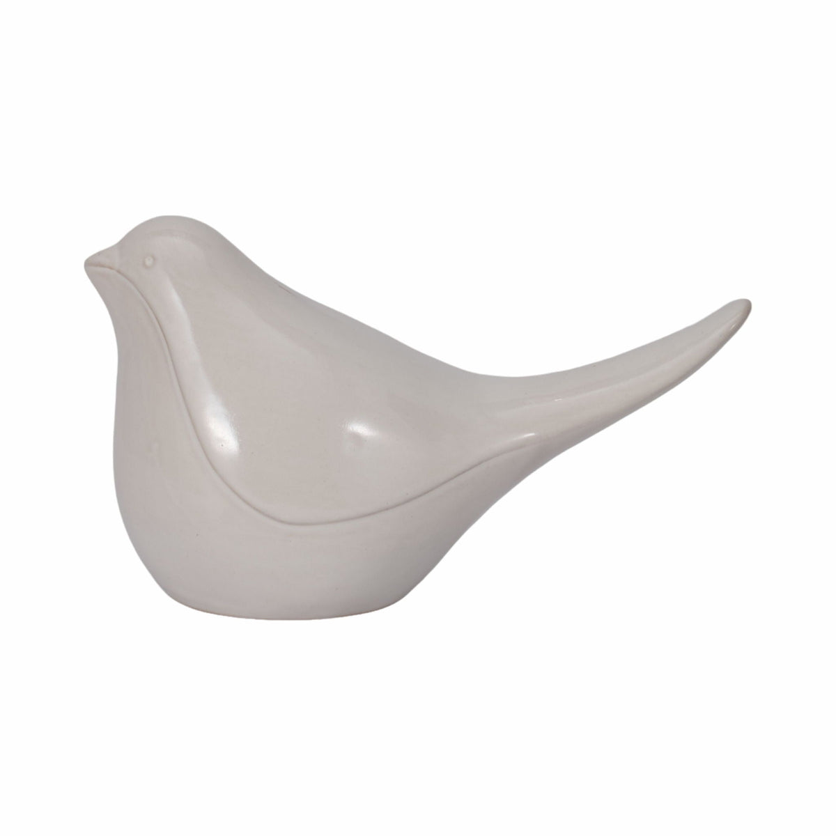 Ceramic Bird 10" - White