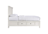 4NA4D7 Paragon Four Drawer Wood Storage Bed In White