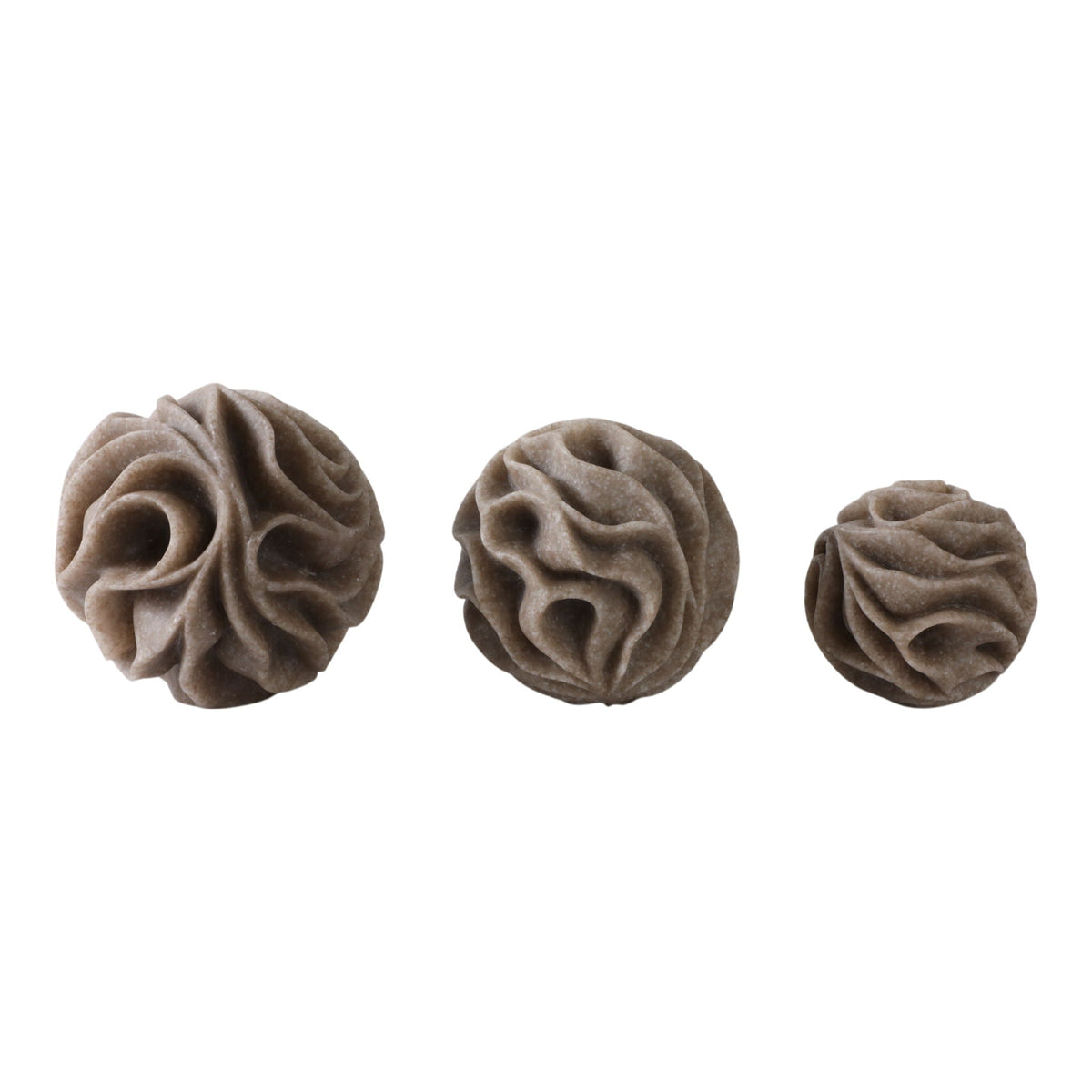 4" / 5" / 6" Flowood Quartz Resin Spheres (Set of 3) - Brown